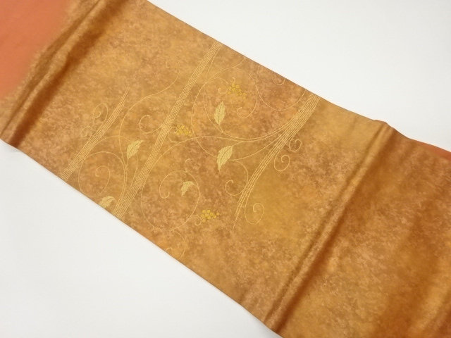 リサイクル　引箔葡萄唐草模様織出し名古屋帯